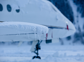 Aircraft with ice