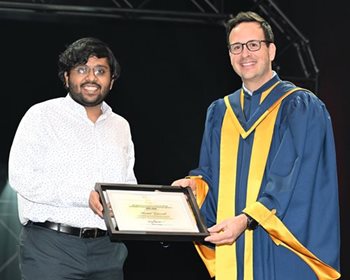 Karthik Gopinath, winner of the Gold Governor General’s Academic Medal, and Alexandre Cloutier