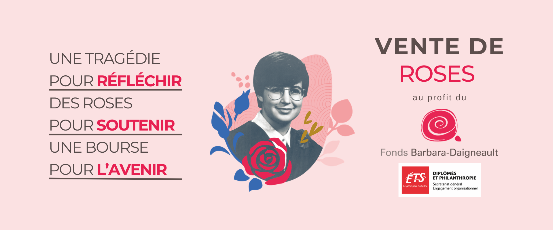 Rose sale fundraiser benefiting the Barbara-Daigneault fund at a tech-focused university.