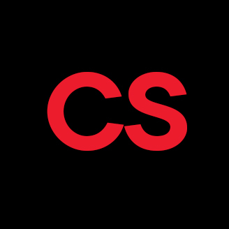 Red "CS" initials on a black background, possibly signifying Computer Science or a related tech field.