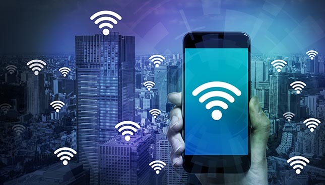 Connectivité urbaine et technologie mobile avancée.