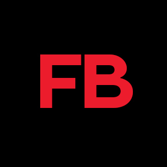 Logo rouge et noir avec les lettres "FB", évoquant une marque ou une identité corporative.