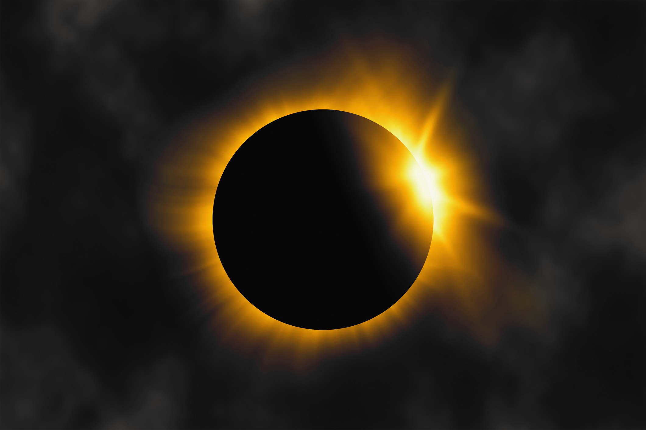 Éclipse solaire totale, couronne solaire visible. Science et observation spatiale.