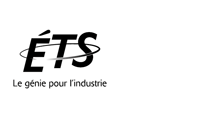 Logo de l'ÉTS avec slogan "Le génie pour l'industrie".