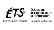 Logo de l'ÉTS, École de Technologie Supérieure de l'Université du Québec, focalisée sur le génie industriel.