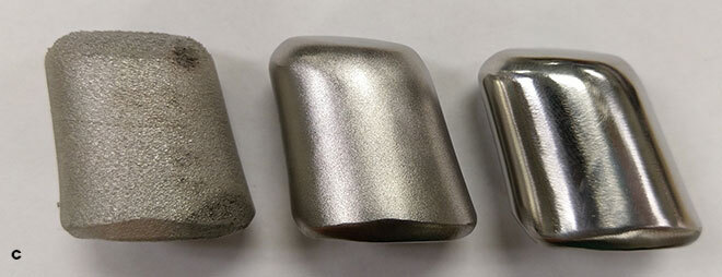 Surface finishes at different steps