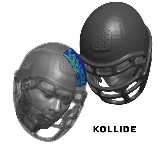 Impact analysis of helmets from Kollide-ETS
