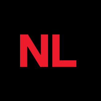 Logo rouge "NL" sur fond noir, associé probablement à une marque ou entité nommée NL. Simple et moderne.