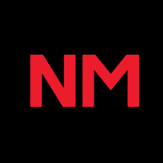 Logo rouge et noir avec les lettres 'N' et 'M' pour une entité technologique.