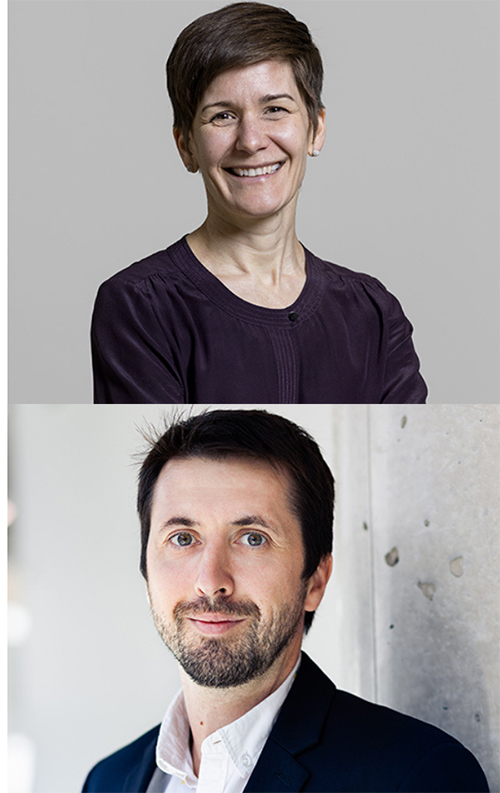 Two professionals, with approachable smiles, representing the faculty of a technology-focused university.