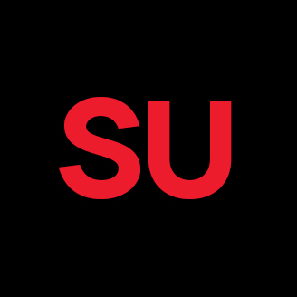 Logo de l'Université avec initiales "SU" en rouge sur fond noir.