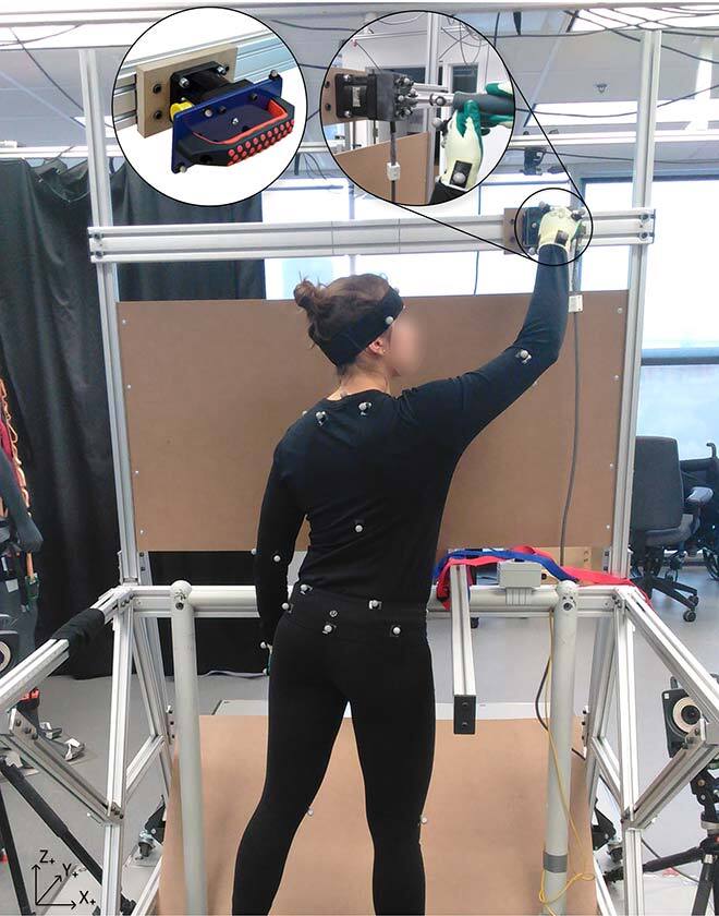 Étude de mouvement avec combinaison à capteurs et réalité virtuelle.