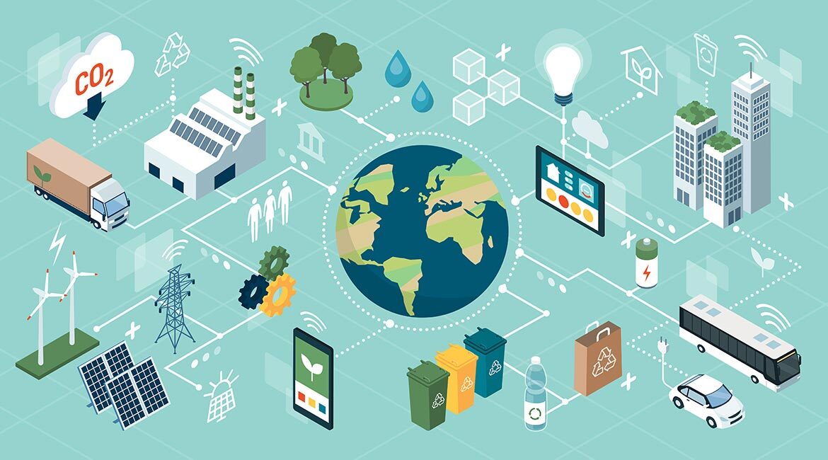 Technologies durables et connectées pour un avenir écologique.