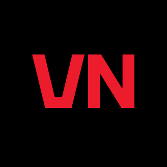Logo VN rouge sur fond noir, symbolise innovation et technologie.