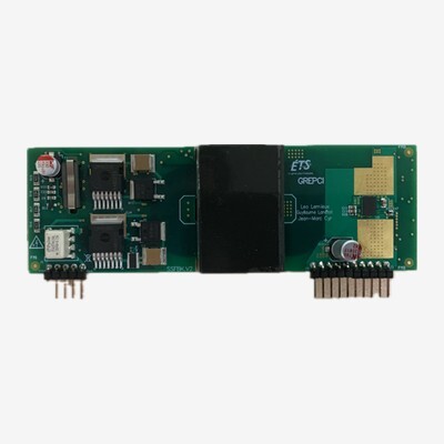 A sophisticated electronic circuit board featuring multiple components for advanced technological applications.