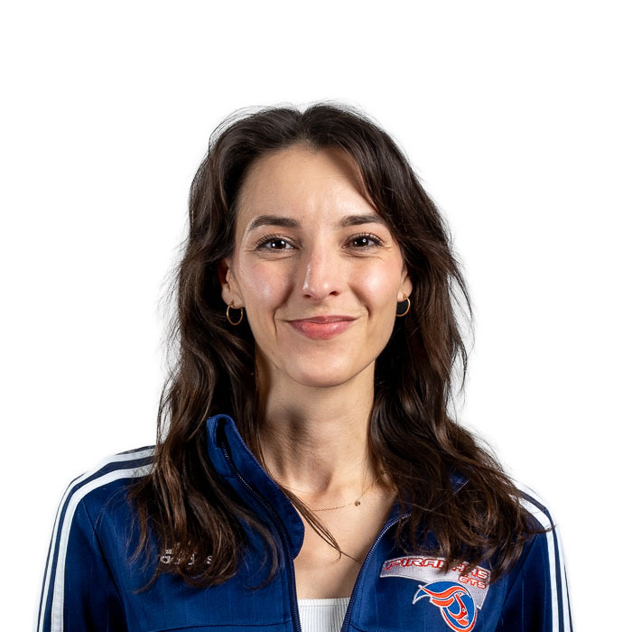 Étudiante dynamique en technologie, elle affiche un sourire chaleureux et porte une tenue sportive aux couleurs de l'université.