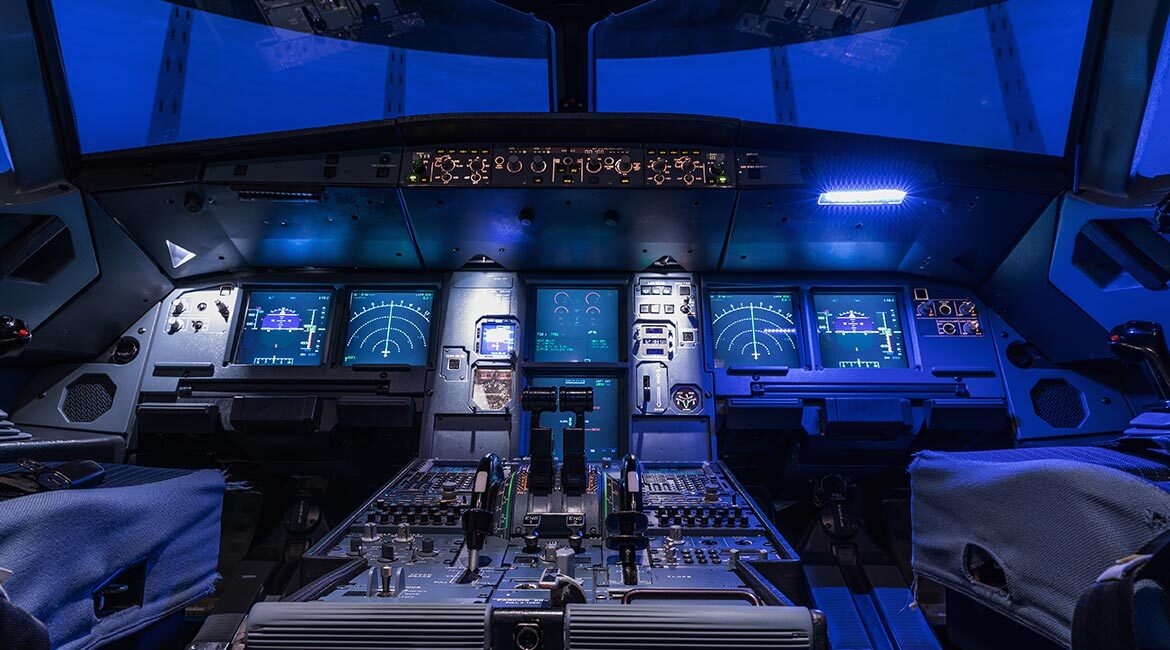 An aircraft cockpit