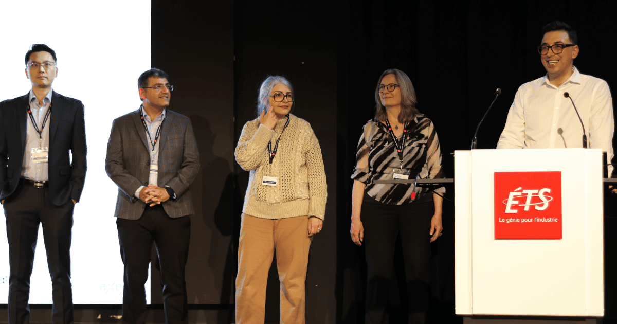Des intervenants discutent de projets innovants lors d'une présentation à l'Université en technologie supérieur.