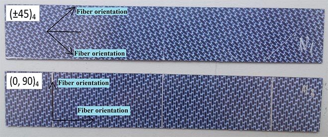 Experimental panels for three-point bending testing