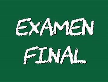 "Examen Final" écrit à la craie sur tableau noir.