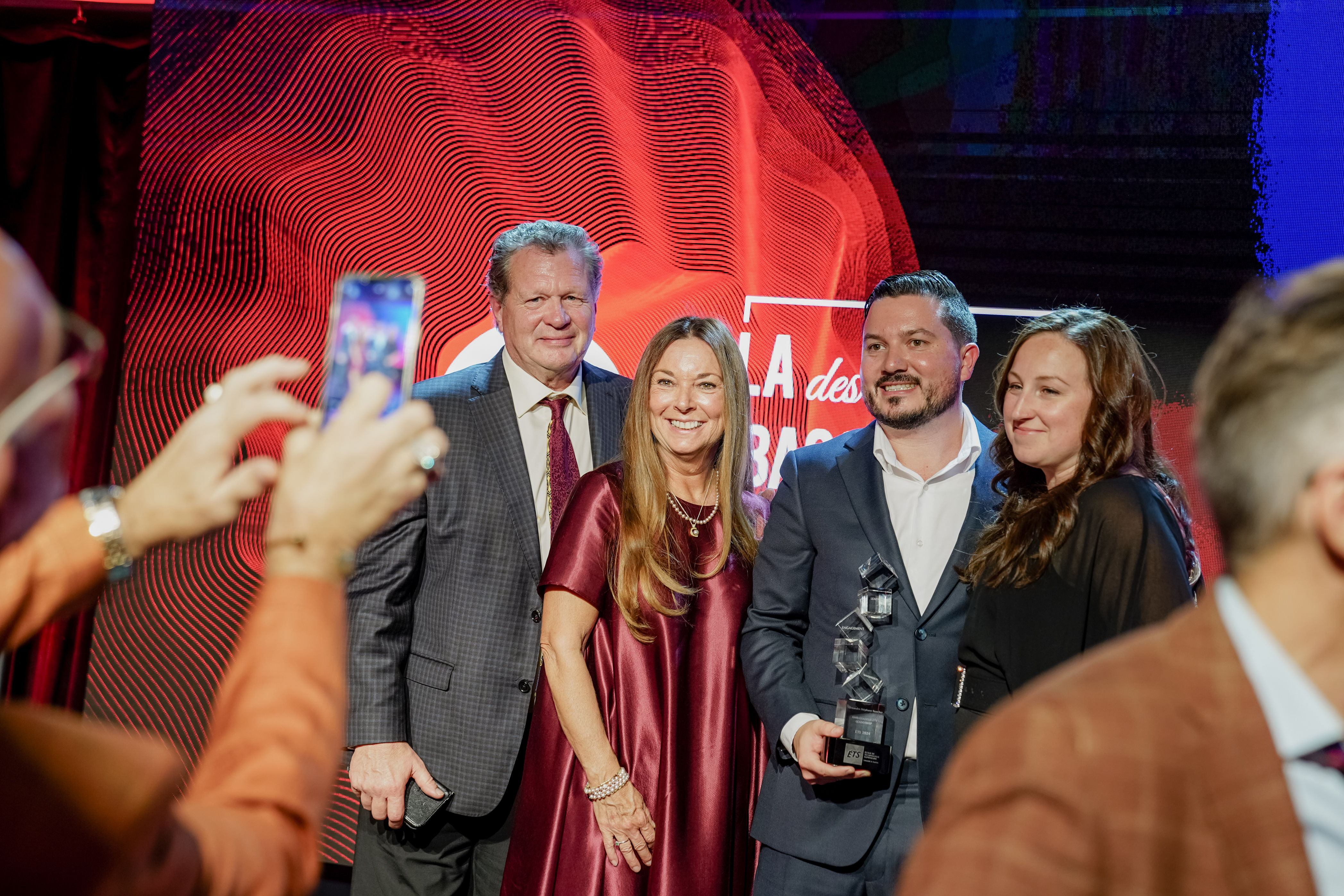 Alexandre-Stéphane Boucher, ÉTS Leadership Ambassador and 2024 award recipient, honoured at the 7th ÉTS Ambassadors Gala on October 24, 2024.