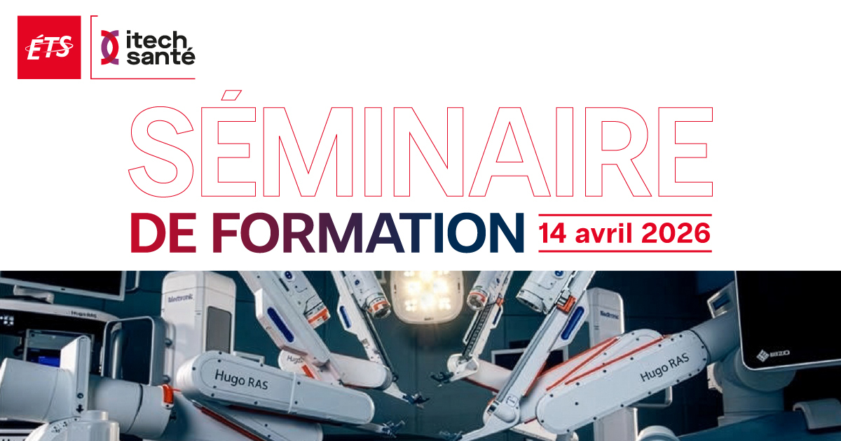 Séminaire de formation sur les technologies robotiques en santé, prévu pour le 14 avril 2026. Ne manquez pas cette opportunité!