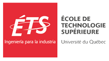 Logo de l'École de technologie supérieure, mettant en avant l'ingénierie et l'innovation pour l'industrie. Éducation de pointe à Montréal.