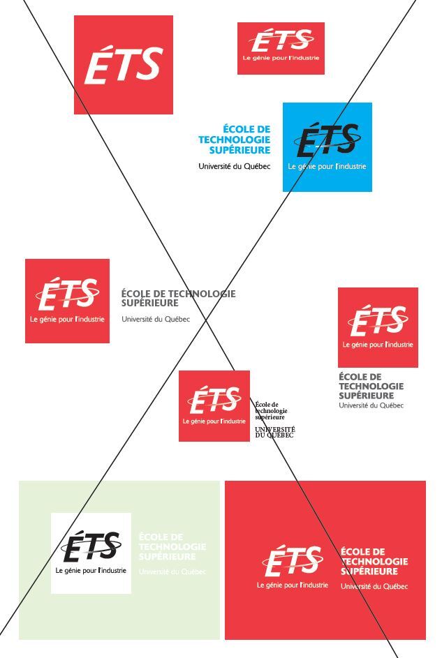 Logo de l'ÉTS, École de Technologie Supérieure, axée sur l'ingénierie et l'industrie.
