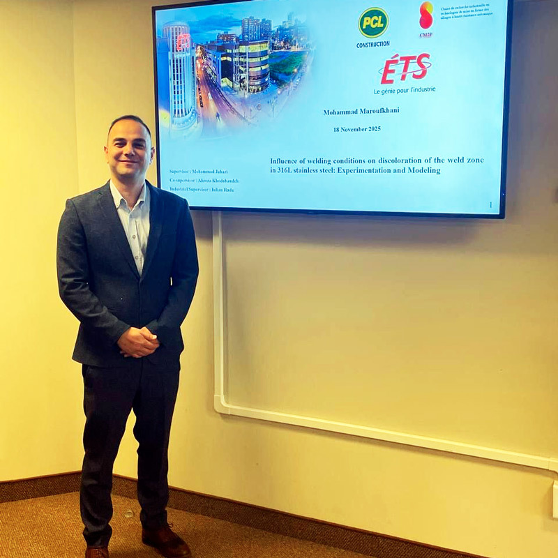 Présentation académique sur les conditions de soudage et leur impact sur la décoloration de l'acier inoxydable 316L à l'ETS.