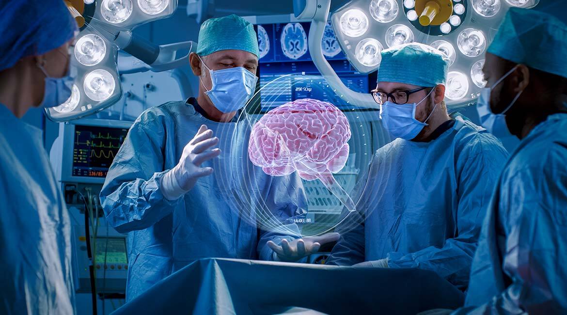 Assisted neurosurgery with augmented reality