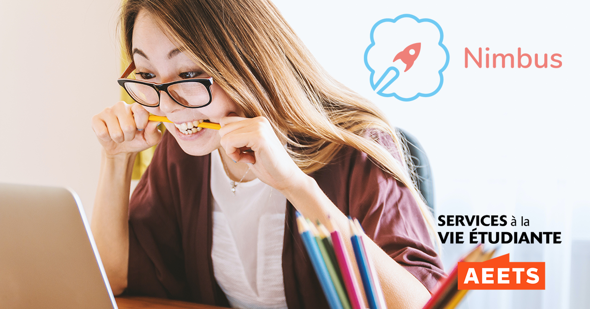 Logos de Nimbus, AEETS et Services à la vie étudiante
