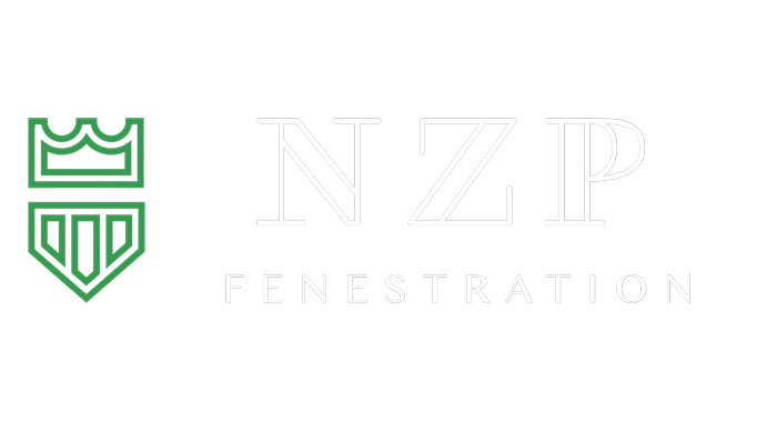 Logo de NZP Fenestration, symbolisant l'innovation et l'expertise en solutions de fenêtres. Un design moderne et professionnel.