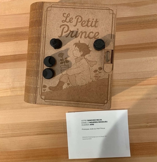 Prototype interactif inspiré de "Le Petit Prince", mettant en avant un design créatif et ludique. Concept par des étudiants en technologie.
