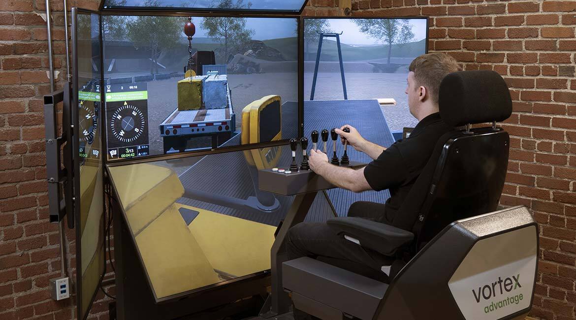 Simulation de conduite de grue – simulateur d’environnement virtuel