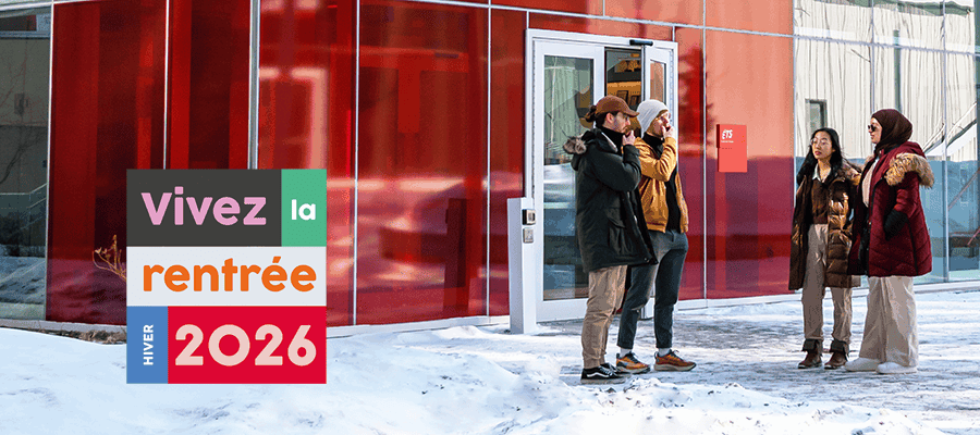 Venez découvrir un campus vibrant où les étudiants se rassemblent pour débuter une expérience universitaire enrichissante. Hiver 2026 vous attend !